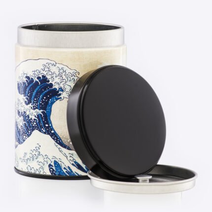Boîte à thé illustrée empilable Hokusai