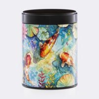 Boîte à thé illustrée empilable Koi