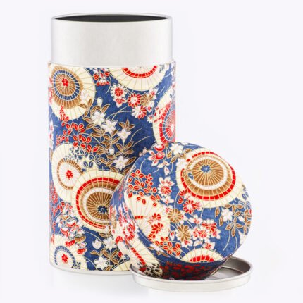 Grande boîte à thé washi 150g Aioi